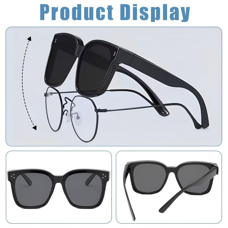 IKOPFLN Polarised HD Sunglasses Over Normal Glasses Men Women UV400