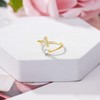 Initial Letter Ring for Women Girls Gold Stackable Alphabet Rings