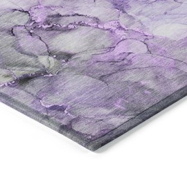 Addison Rugs Chantille ACN520 Purple 2'3" x 7'6" Indoor Outdoor Hallway Runner Rug, Stain Resistant Washable Kitchen Area Carpet for Bathroom, Laundry and Bedroom