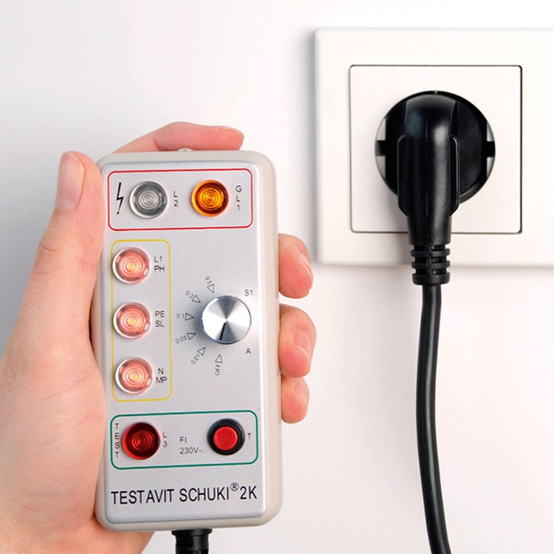 Testavit Schuki 2K Socket Tester with FI Test with Adjustable