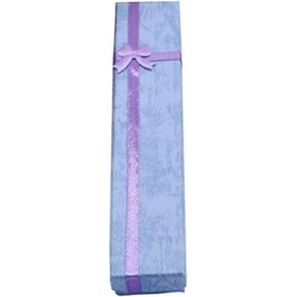 Purple Long Cardboard Jewelry Chain Necklace Gift Box, Bracelet Storage Case, Jewelry Gift Box for Necklaces Bracelets,Box for Wedding, Engagement, Proposal, Birthday and Anniversary Jewelry Boxes