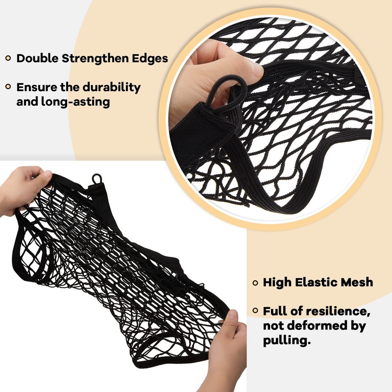 Frienda 2 Pieces Stretchable Small Cargo Net Pocket Storage Mesh