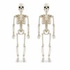 2 Pcs Posable Halloween Skeleton for Spooky Decorating – 15.7-Inch
