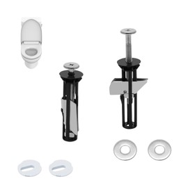 Pack of 2 Toilet Seat Screws, Universal Long Stainless Steel Nut Screws, Easy to Install, Care Accessories for Toilet Lid, Expansion Screws and Fixings