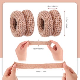 Nuanchu 20 Pcs Finger Bandage Finger Cots Protectors Tubular Breathable Bandage for Wound Care Cotton Fingertips Covers Disposable Cots for Thumb Sprains Gardening Fitness (Nude Color,12.6 Inch)