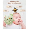 2-in-1 Baby Teething Toy, Easy Grasp Oball Rattle & Teether