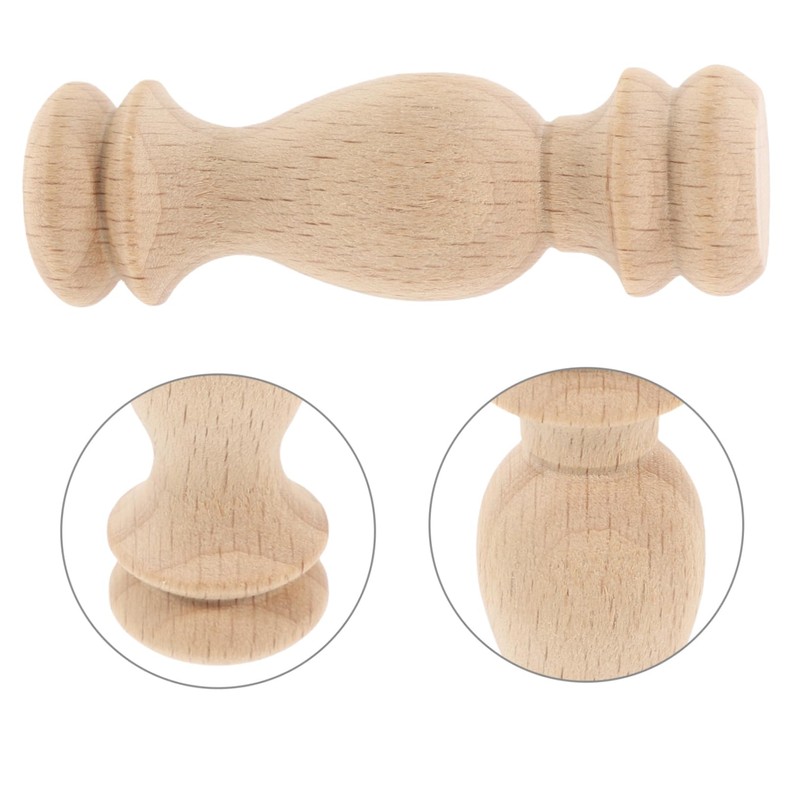 Generic 10pcs Unfinished Wood Balusters - Miniature Spindles for Dollhouse