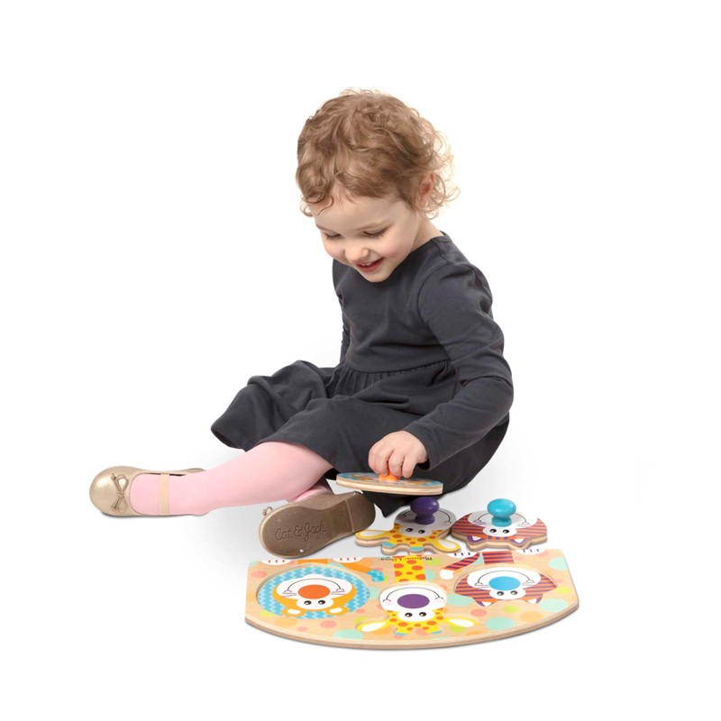 Melissa & Doug First Play Wooden Jumbo Knob Safari Animal