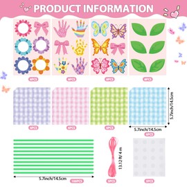 Blosssound 24 Set Flower Bouquet Craft Kit DIY Mother's Day Gift Crafts Make Your Own Flower Bouquet for Mothers Day Teacher Appreciation Week Classroom Home Fun Activities