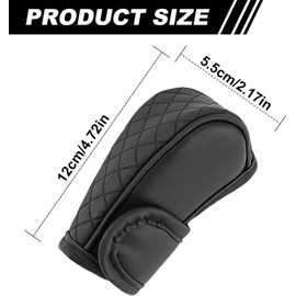 Funda de cuero para palanca de cambios de coche, cubierta antideslizante y protectora de polvo, protector transpirable para palanca de cambios, accesorios universales para interior de coche para