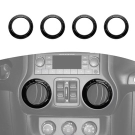 RT-TCZ for Jeep JK Air AC Vents Cover Trim Rings Black for Jeep Wrangler JK JKU 2011-2017 Black Interior Accessories 4pcs