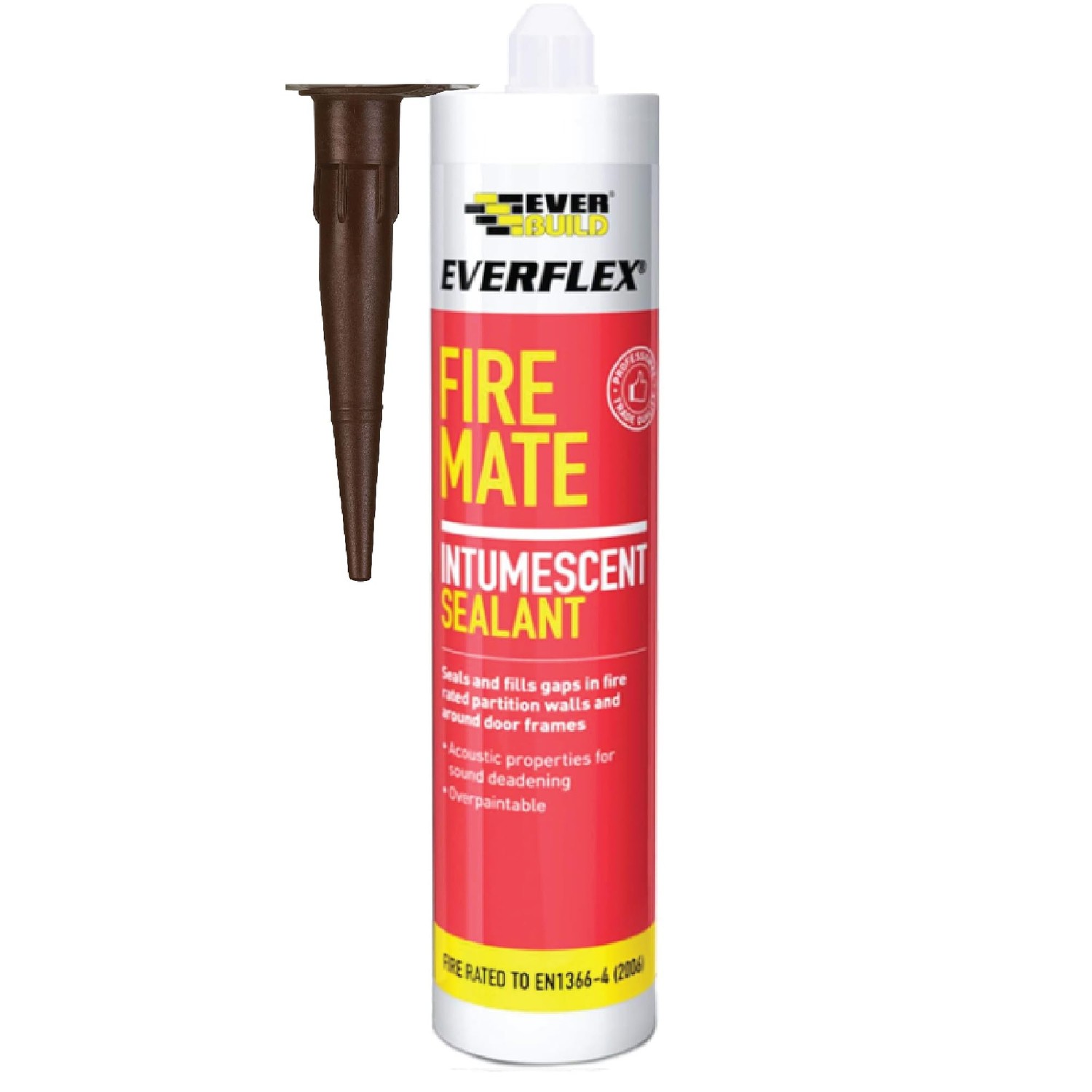 Everbuild Everflex Fire Mate Intumescent Acrylic Sealant, Brown, 295 ml ...