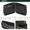 ROOTS Men's Leather RFID Secured 3-Way Zip-Around Bifold Classic Wallet