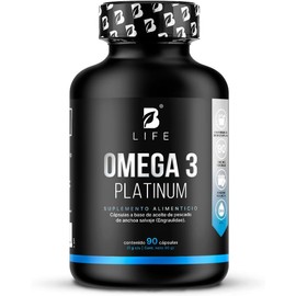 B Life Omega 3 Platinum Aceite de Anchoa Salvaje con 180 cápsulas