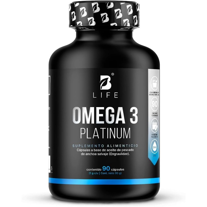 B Life Omega 3 Platinum Aceite de Anchoa Salvaje con