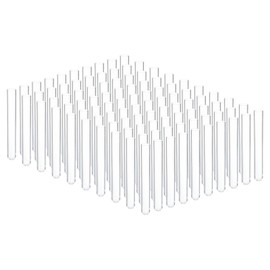 PATIKIL 8ml Plastic Test Tubes, 100Pcs 100x13mm Tubes for Scientific Experiments Party Decoration Candy Bead Storage Bath Salt Lab Use, Clear