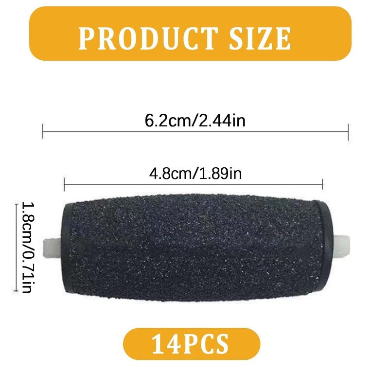 14 Pcs Foot File Replacement Rollers, Micro Pedi Replacement Rollers,