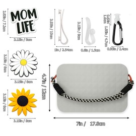 Juego de accesorios para bolsa Bogg, 1 bolsa de almacenamiento para teléfono, 3 dijes para bolsa Bogg, juego de 3 ganchos compatibles con bolsas de pantano, juego de soporte para teléfono para playa