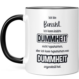 JUNIWORDS I Am Bassist, I Can't Fix Stupidity, But I Can Fix What Stupidity Has Done, Black (7320200)