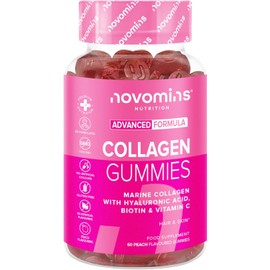 Sea Collagen Gummy Bears - Collagen Gummies with Hyaluron, Vitamins C and Biotin - Alternative to Collagen Powder and Collagen Capsules - 60 Collagen Gummy Bears for Hair, Skin & Bones