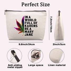 Funny Leaf Birthday Gifts for Women, Funny Gifts for Friends Travel Cosmetic Bag, Funny Birthday Gifts Christmas Farewell Graduation Friendship Gifts for Women Best Friends Sister Coworkers Bestie