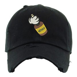 ALLNTRENDS - Gorro para adulto con diseño de Mickey Hands Henny clásico para papá bordado, Negro -, One Size