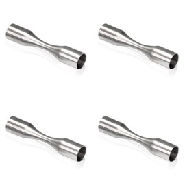 PRIOstahl Rod Connector Flexible Connector Filling Rod Bendable Truss Holder – 4 Pieces Diameter 12 mm for Rod Cross Bar Round Rod Pipe Stair Railing Balcony Patio Railing Handrail Stainless Steel V2A