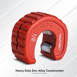 HAUTMEC Pro 1/2 Inch Automatic Copper Tube Cutter - 1/2 in. Maximum Nominal Pipe Capacity (5/8 in. Outer Diameter), for Copper, Aluminum, Brass Tube and Thin-wall Conduit, HT0215-PL