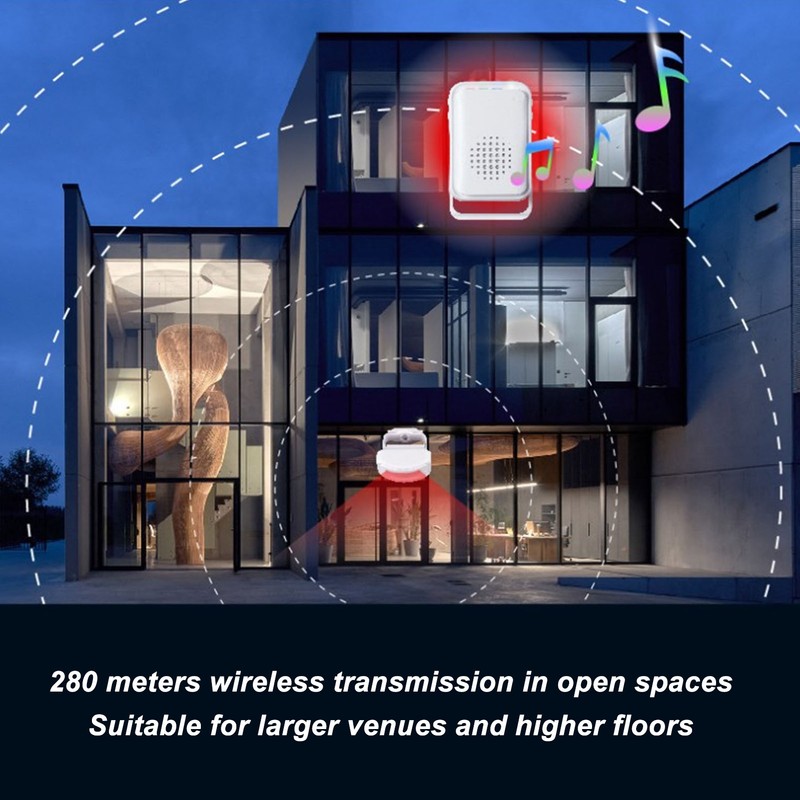 Wireless Welcome Doorbell Motion Sensor Door Entry Bell Infrared Detector