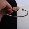 Nurse Bracelet, AILUOR Heartbeat EKG Adjustable Silver Gold Open Cuff