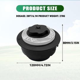 Viilich Autocut C6-2 Mower Head, Compatible with Stihl FS38 FS40 FS40C FS45 FS46 FS50 FS50C FSA60R FSA86R FSE60 FSE71 FSE81 Models, for Stihl Model of Grass Striking Head C6-2