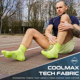 Compression Running Socks Men Women Anti Blister Socks Walking Socks Hiking Socks Quarter Length with Arch Support