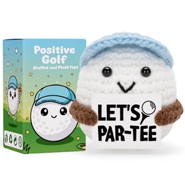 Positive Golf Stuffed and Plush Toys Crochet Ball - Funny Emotional Support Gift for Golfers, Men, Women, Father's Day, Coworkers, Birthdays
