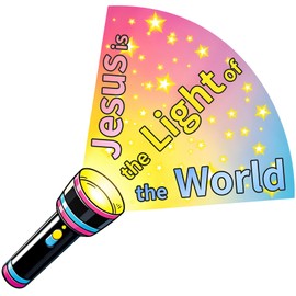 2026 VBS Backdrop Jesus is The Light of The World Flashlight Banner Christian Bible Verse Hanging Decor for Sunday School Church Classroom Prayer Wall Photo Booth Prop Indoor Outdoor Party Supplies
