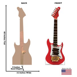 Cardboard People Red Electric Guitar Life Size Cardboard Cutout Standup