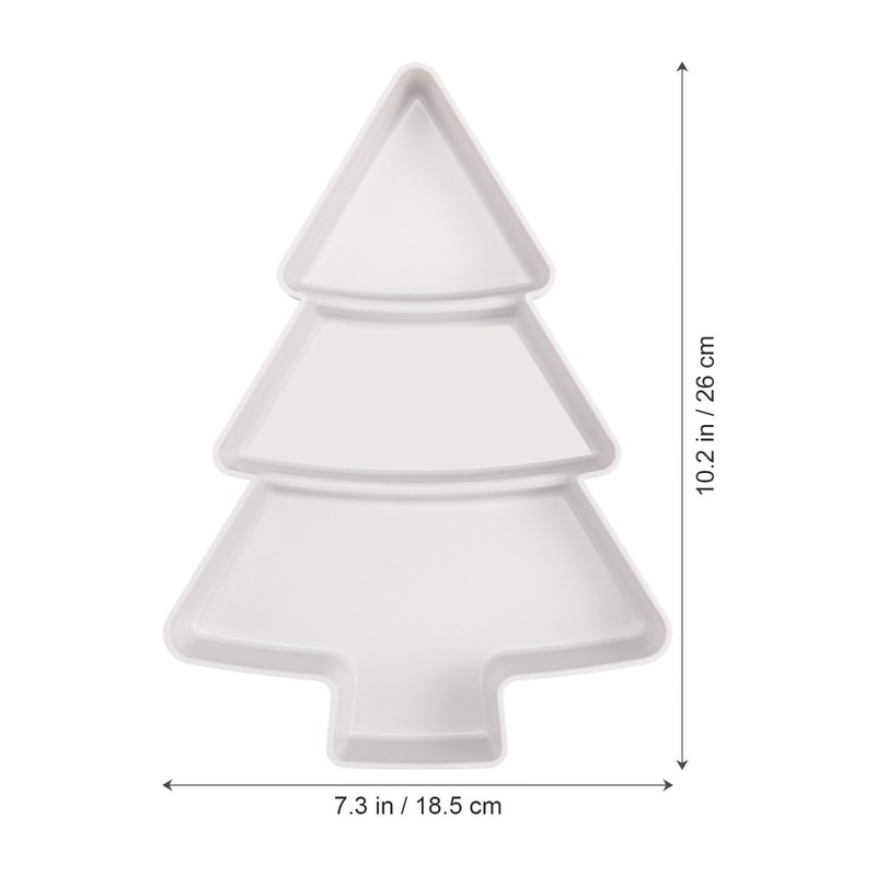 Angoily 2Pcs Christmas Tree Shaped Dish Plate, Christmas Tree Plates