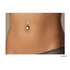 PIERCINGLINE Titanium Belly Button Piercing | Synthetic Opal Drop &