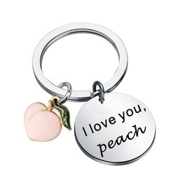 SERIAA Tv Show Binge Series Fan Gift I Love You Peach Keychain (I Love You Peach Keyring)