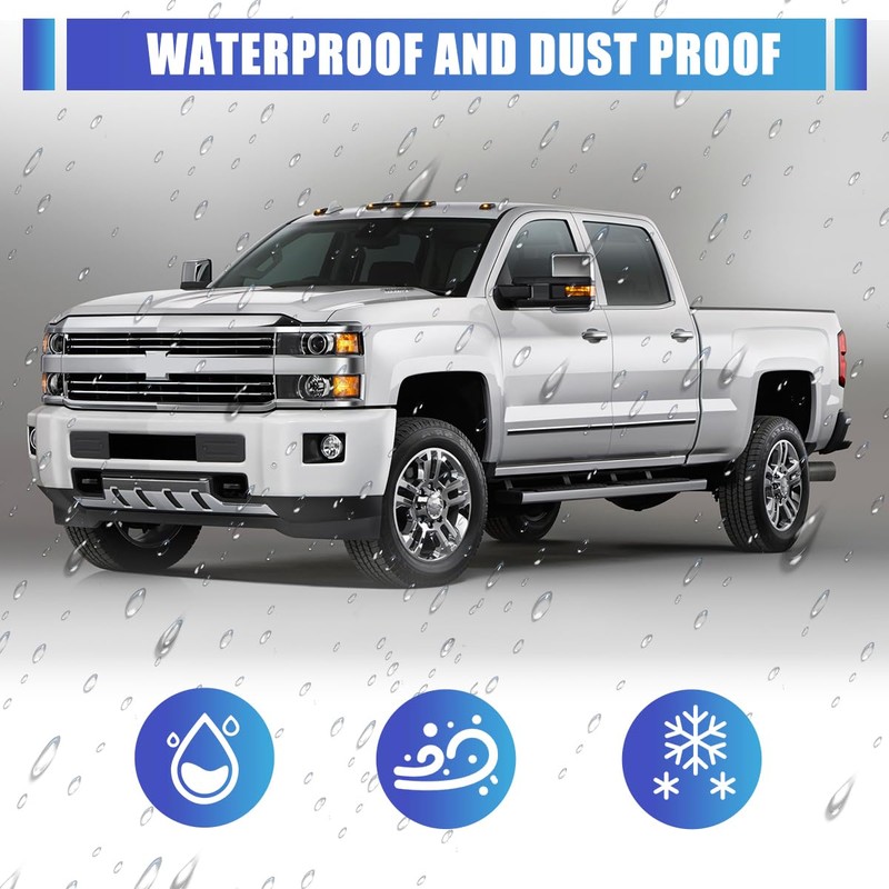 AUTOWIKI Chrome Headlights Trim Bezel for 2015-2019 Chevy Silverado 2500