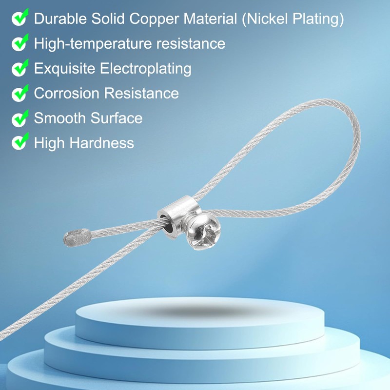 PATIKIL Wire Rope Clips, 30 Pcs Metal Cable Clamps Wire