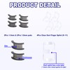 RonJea 8Pcs Clear Oval Finger Splints & Click-Lock Adjustment Kit,