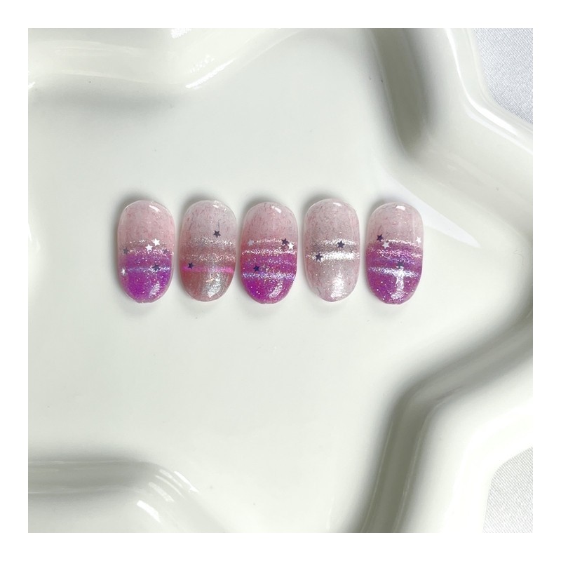 Cozy knit barcode nail - Stiletto / 포근 니트 바코드네일