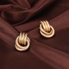 ANGLEQUEEN Chunky Gold Earrings for Women Trendy Gold Knot Hollow