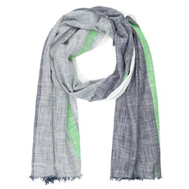 LINDENMANN Men's Scarf Green / Men's Scarf Thin 100% Cotton Men's Scarf Green, multi-coloured