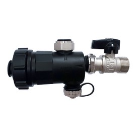 WK WKDEFMAGV mud Magnetic Mudguard Filter in Black Plastic Under Boiler with Closing Valve 3/4", Made in Italy