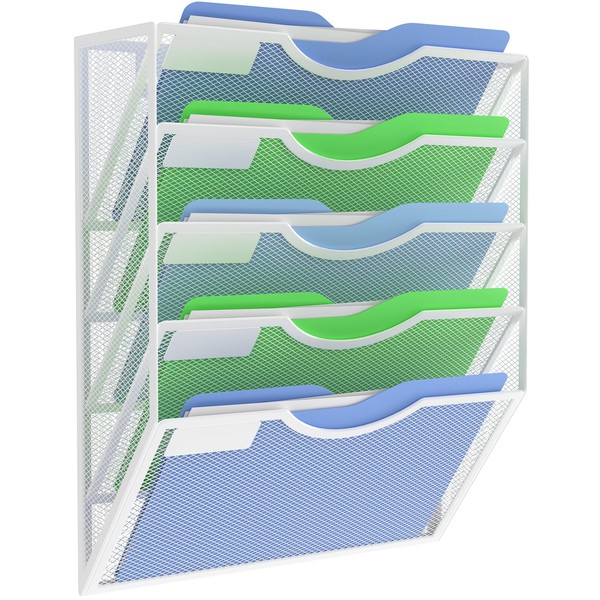 Kuntine.B Wall File Organizer Office Hanging Magazine Holder Wall File