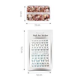 KOBOKO Nail Stickers, Nail Art, 3D Butterfly Nail Stickers, Butterfly Love Plum Blossom Decoration Nail Stickers, for DIY Nail Decoration, Nail Design Stickers, Nail Art Stickers