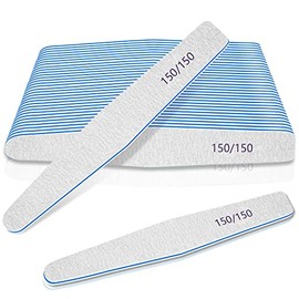Limas de uñas de grano 150/150, 12 piezas para gel de extensión de polietileno, tableros de esmeril para uñas acrílicas y postizas, herramientas grues