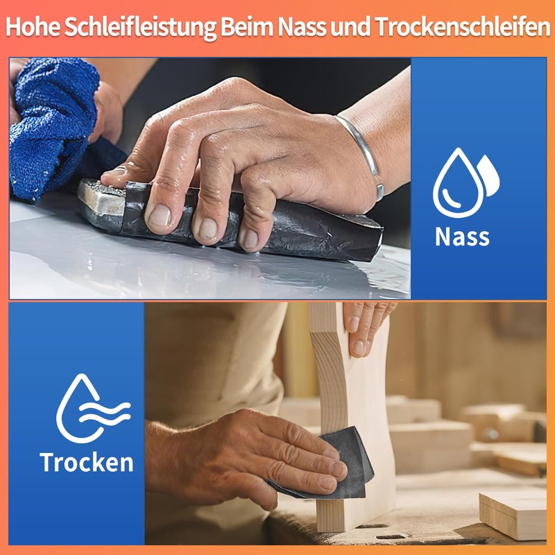 ALPXUXP Sandpaper P180 Grit Pack of 30 Wet and Dry