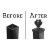 Plum Fittings 2" x 2" Square Black Aluminum Ball Post